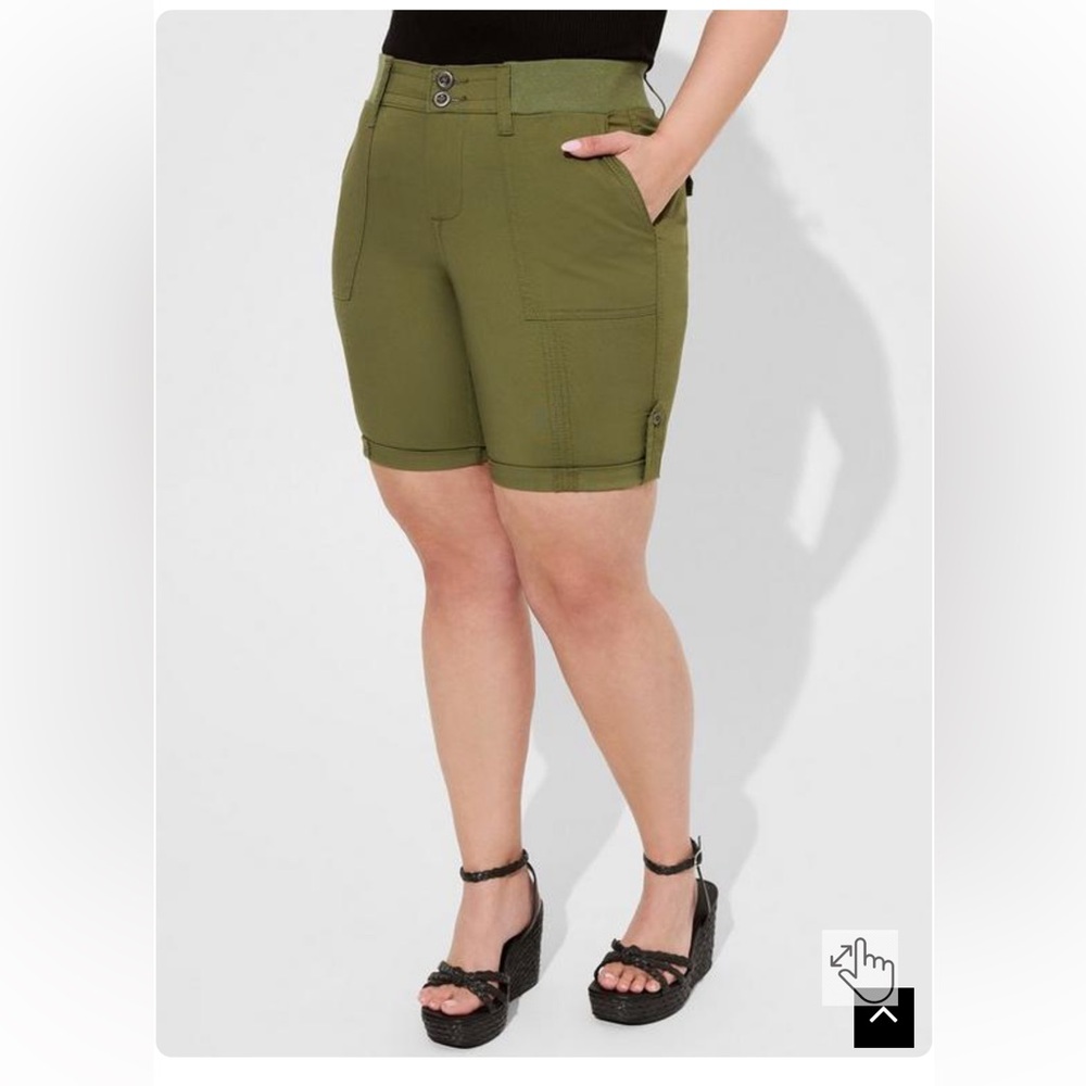 Bermuda stretch poplin shorts